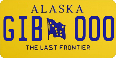 AK license plate GIB000