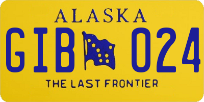 AK license plate GIB024