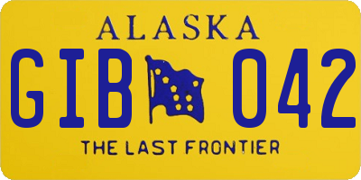 AK license plate GIB042