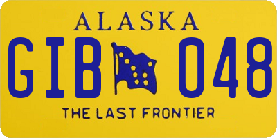 AK license plate GIB048