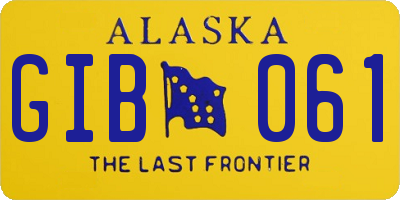 AK license plate GIB061