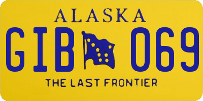 AK license plate GIB069