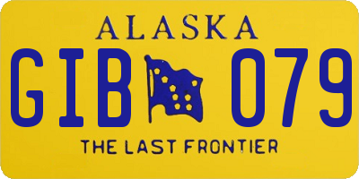 AK license plate GIB079