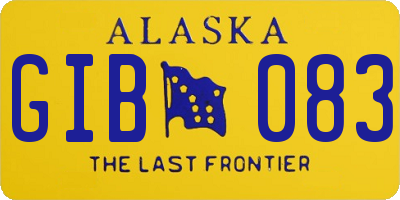 AK license plate GIB083