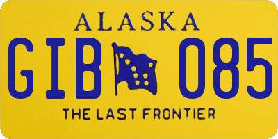 AK license plate GIB085