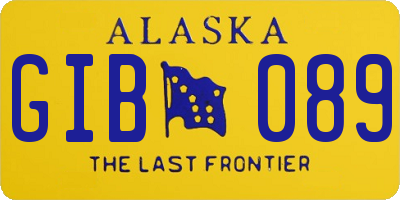 AK license plate GIB089