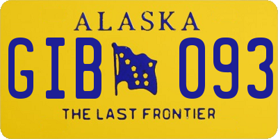 AK license plate GIB093