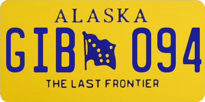 AK license plate GIB094