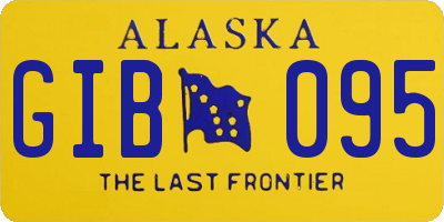 AK license plate GIB095