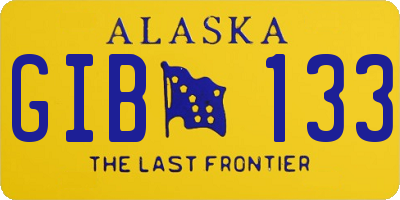 AK license plate GIB133