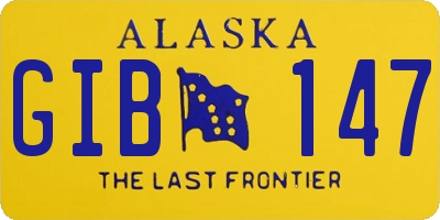 AK license plate GIB147