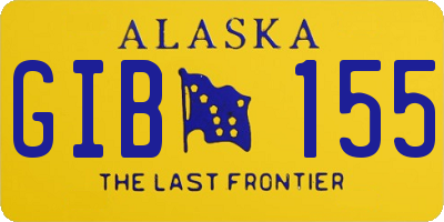 AK license plate GIB155