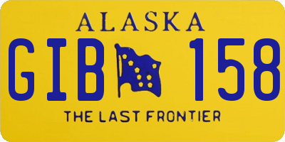AK license plate GIB158