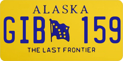 AK license plate GIB159