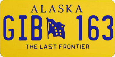 AK license plate GIB163