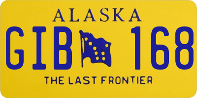 AK license plate GIB168