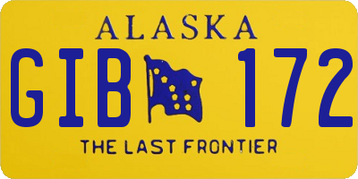 AK license plate GIB172
