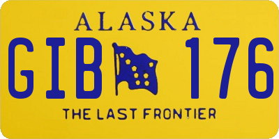 AK license plate GIB176