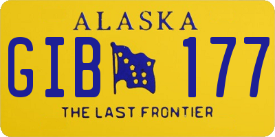 AK license plate GIB177