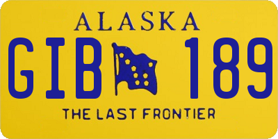 AK license plate GIB189