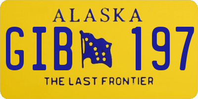 AK license plate GIB197