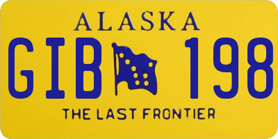 AK license plate GIB198