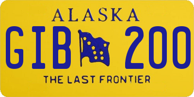 AK license plate GIB200