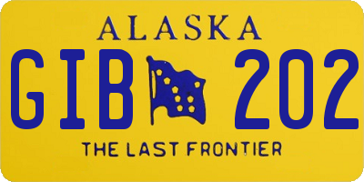 AK license plate GIB202