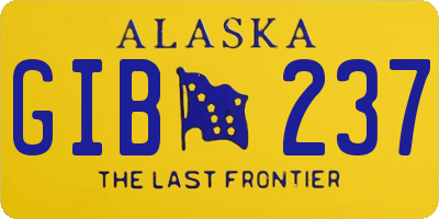AK license plate GIB237