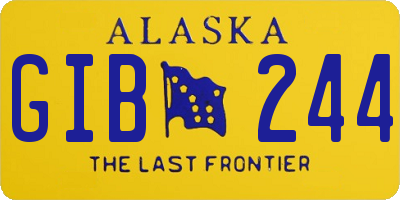 AK license plate GIB244