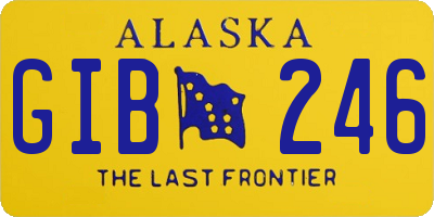 AK license plate GIB246