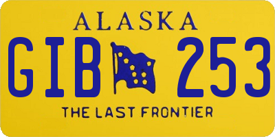 AK license plate GIB253