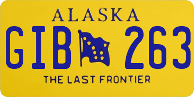 AK license plate GIB263