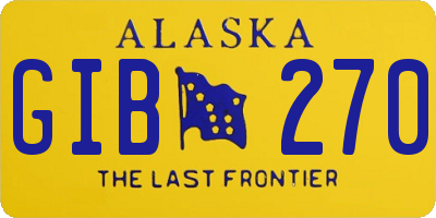 AK license plate GIB270