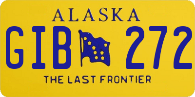 AK license plate GIB272