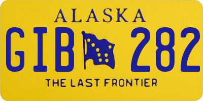 AK license plate GIB282