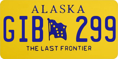 AK license plate GIB299
