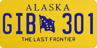 AK license plate GIB301