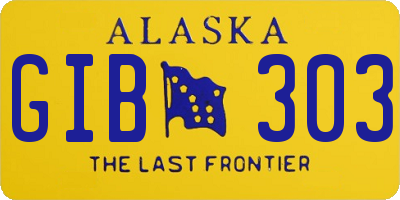 AK license plate GIB303