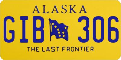 AK license plate GIB306