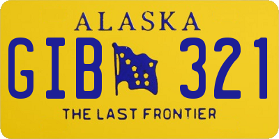 AK license plate GIB321