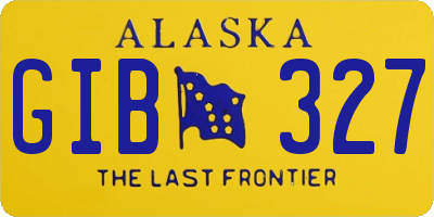 AK license plate GIB327