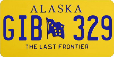 AK license plate GIB329