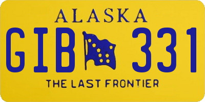 AK license plate GIB331
