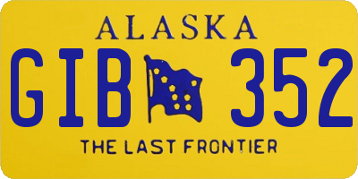 AK license plate GIB352