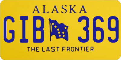 AK license plate GIB369