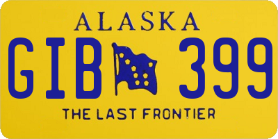 AK license plate GIB399