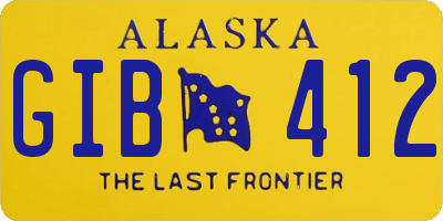 AK license plate GIB412