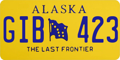 AK license plate GIB423