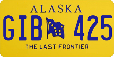 AK license plate GIB425